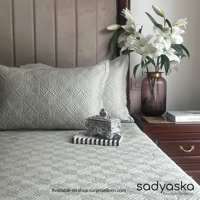Sadyaska - Oasis Cotton Reversible Bedspread Set (9Sage Green)