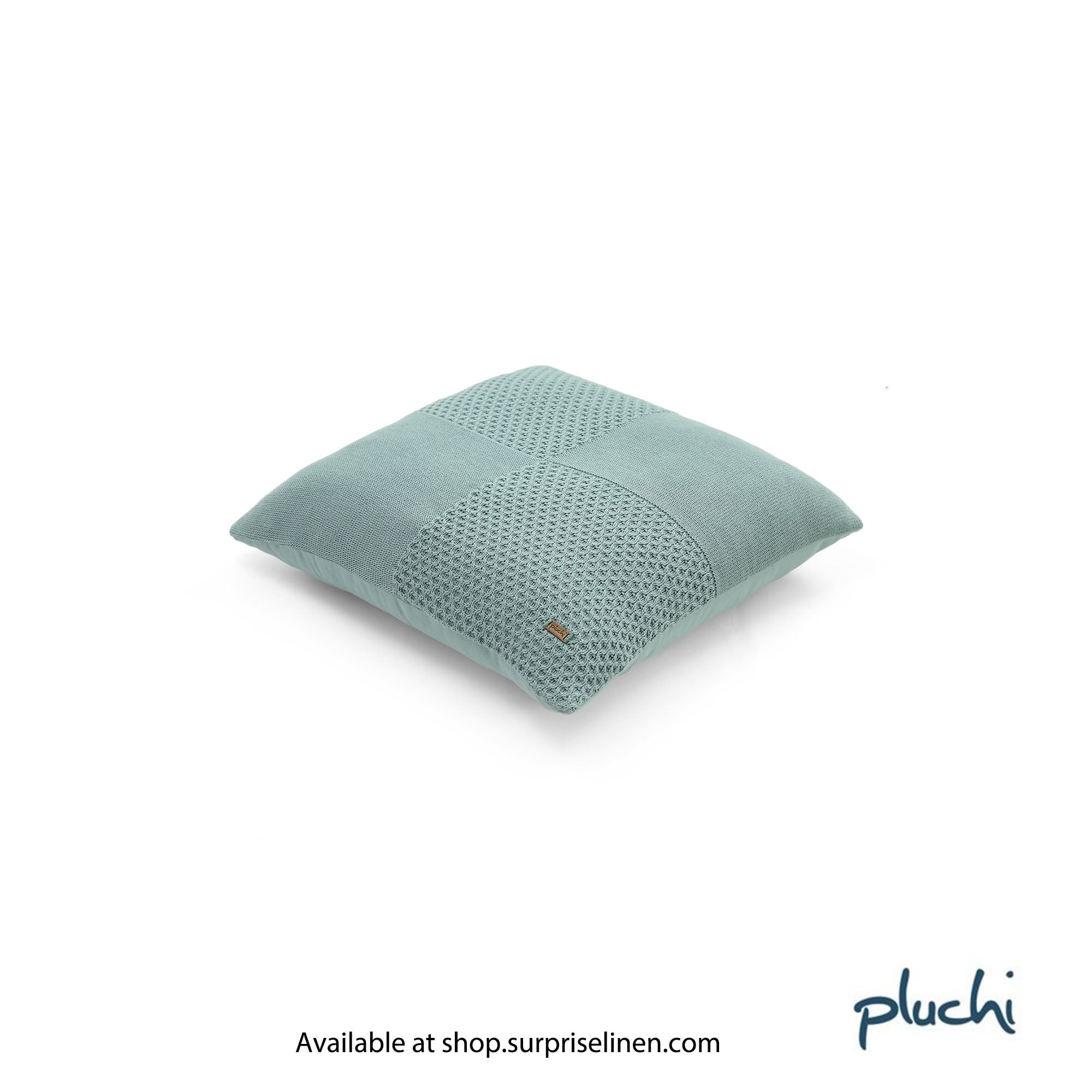 Pluchi - Kelly Fusion 100% Premium Cotton Cushion Cover (Dull Blue)