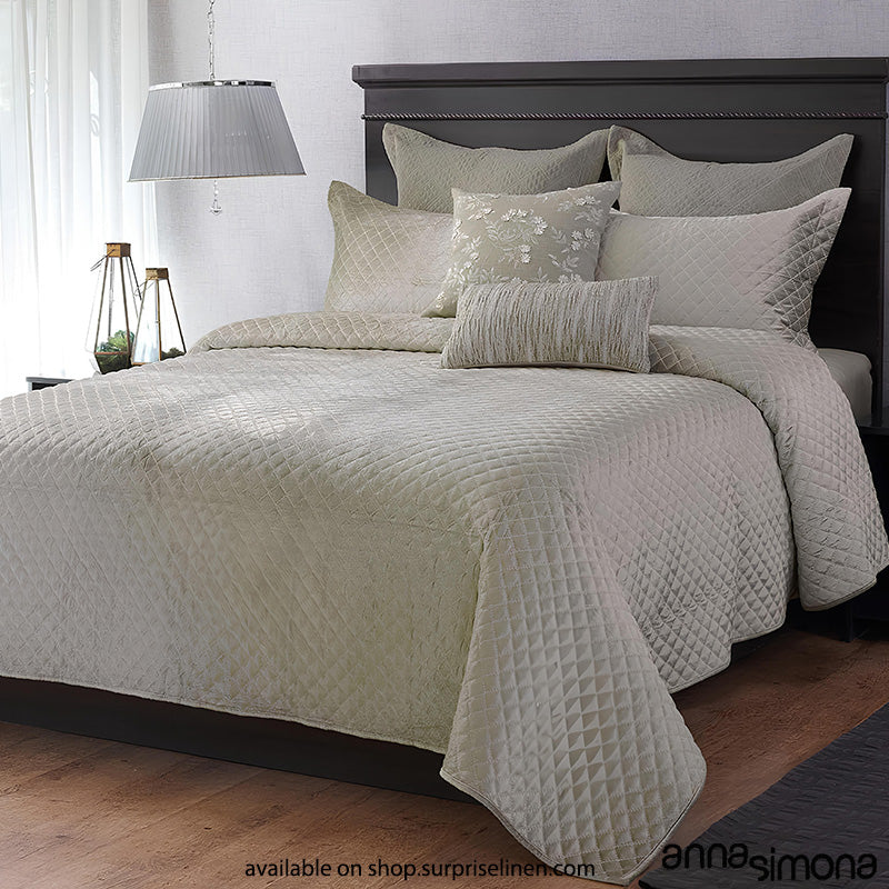 Anna Simona - Zeal 7 Pcs Velvet Bedcover Set (Stone)