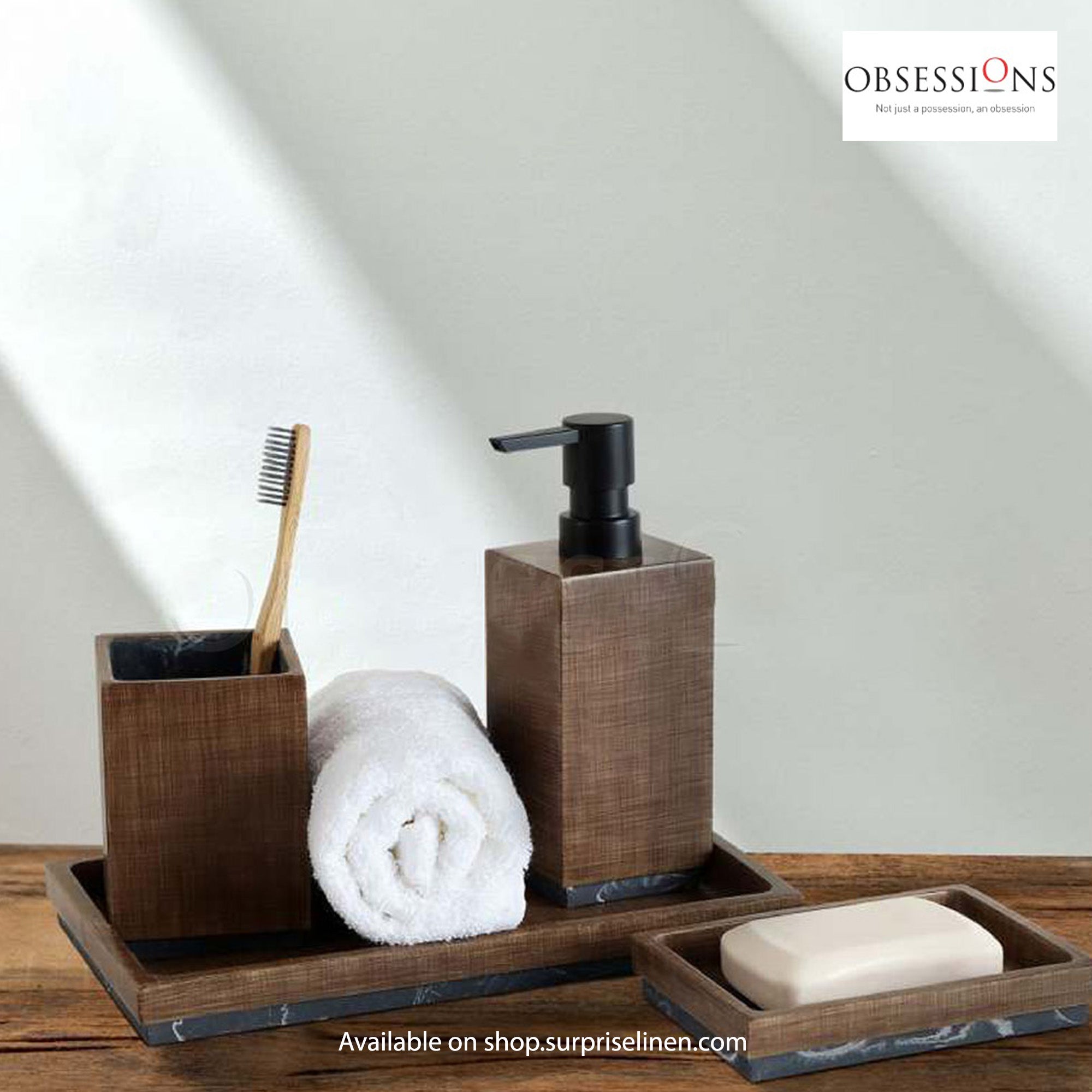 Obsessions - Vibe Collection 4 Pcs Bath Set (Wood)