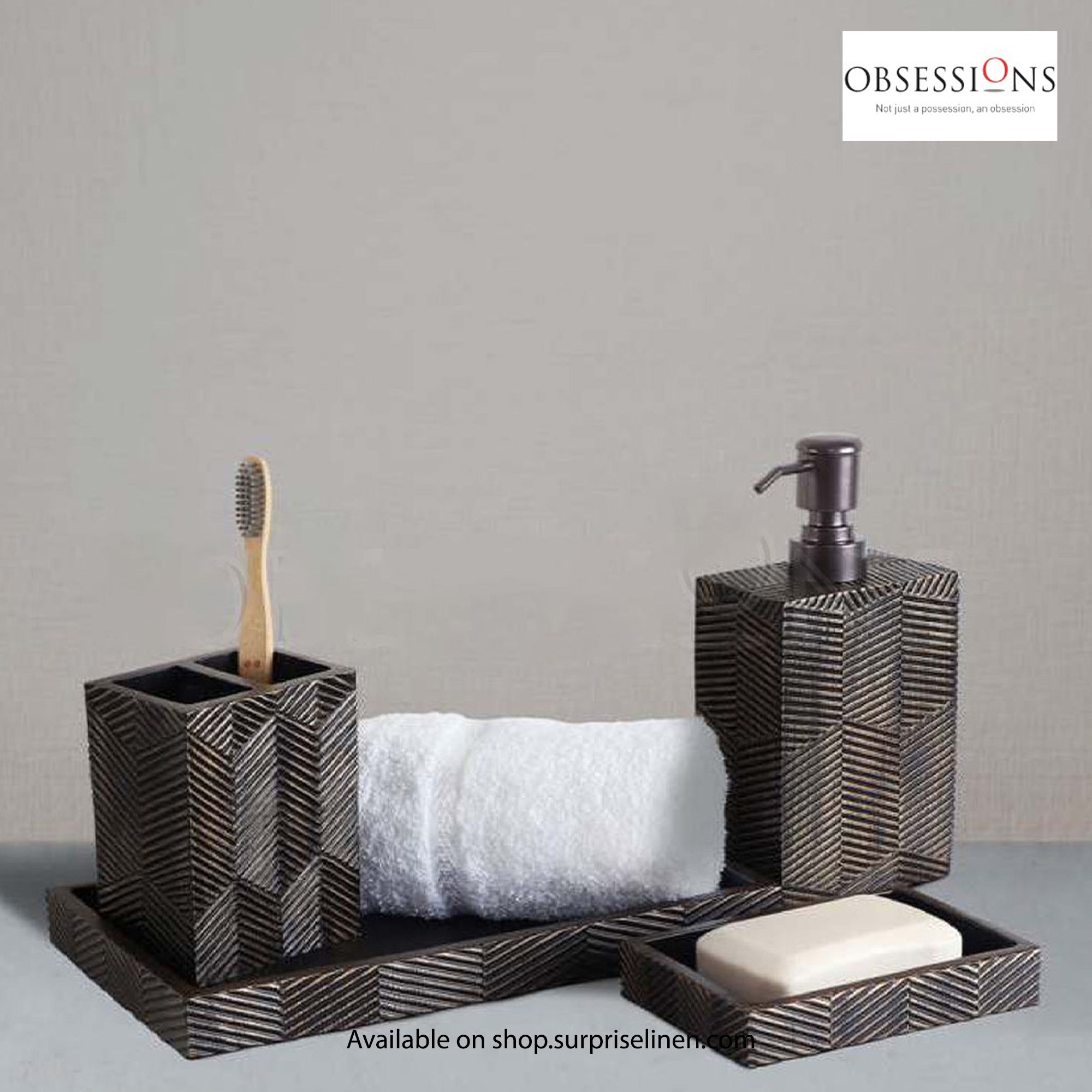 Obsessions - Vibe Collection 4 Pcs Bath Set (Brown)