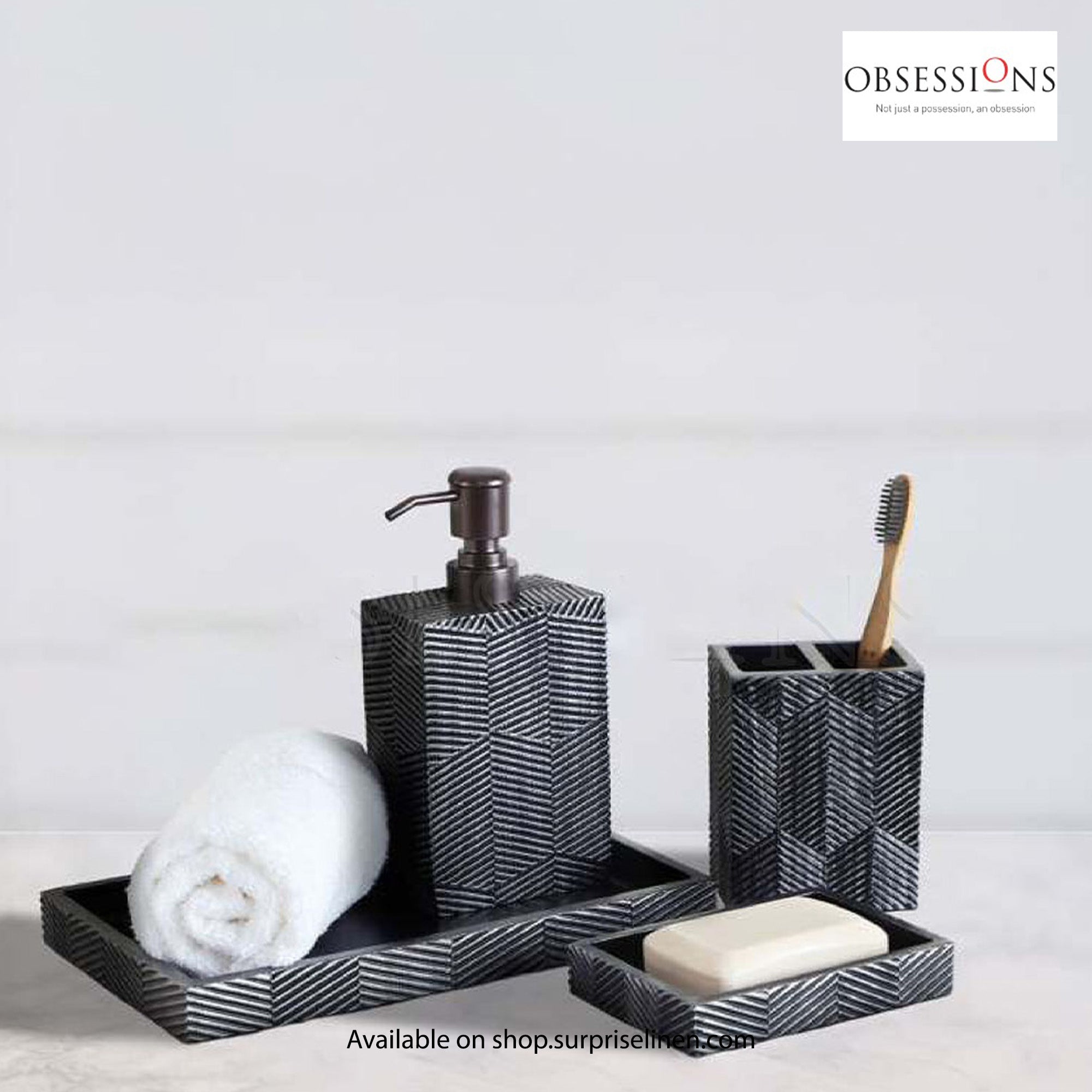 Obsessions - Vibe Collection 4 Pcs Bath Set (Grey)