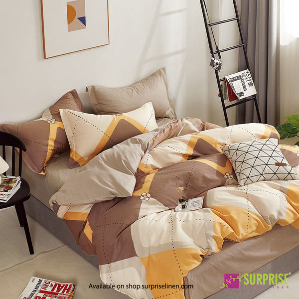 Gemine Collection by Surprise Home - Single Size 2 Pcs Bedsheet Set (Pecan)