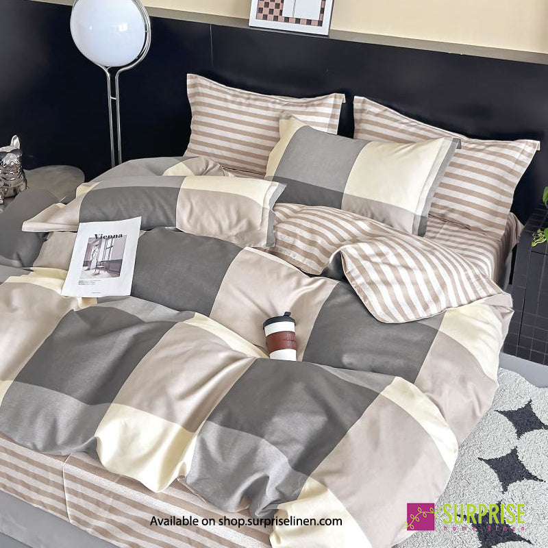 Heritage Check Mocha Brown four-piece comforter set