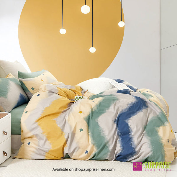 Gemine Collection by Surprise Home - Single Size 2 Pcs Bedsheet Set (Fog)
