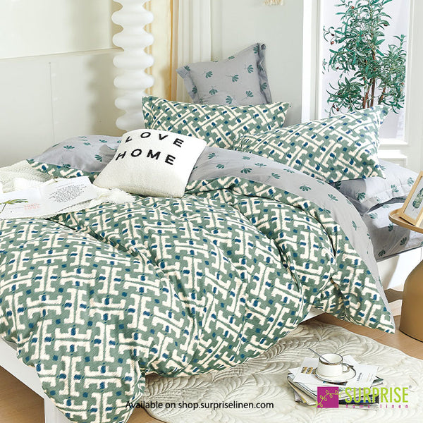 Gemine Collection by Surprise Home - Single Size 2 Pcs Bedsheet Set (Pine)