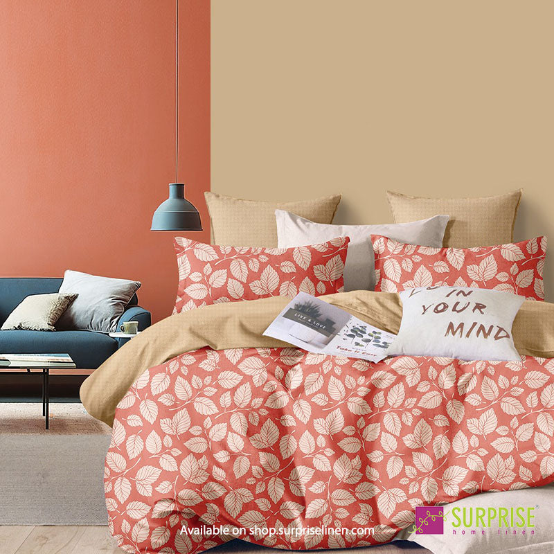 Luxury Essentials By Surprise Home Exclusive Calme Collection 3 Pcs Super King Size Bedsheet Set in 350 TC Premium Cotton (Coral)