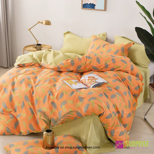 Gemine Collection by Surprise Home - Single Size 2 Pcs Bedsheet Set (Marigold)