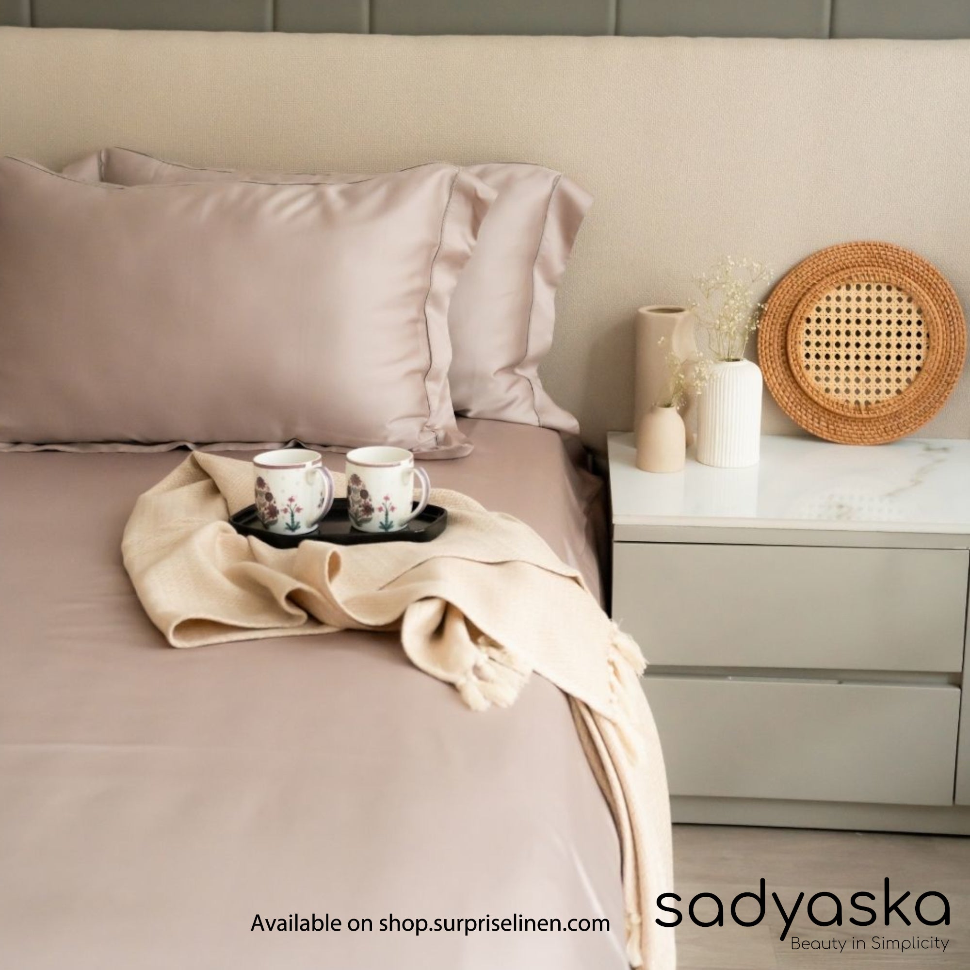 Sadyaska - Tencel Lace Bedding Collection 400 TC Tencel 3 Pcs Bedding Set (Lavender)