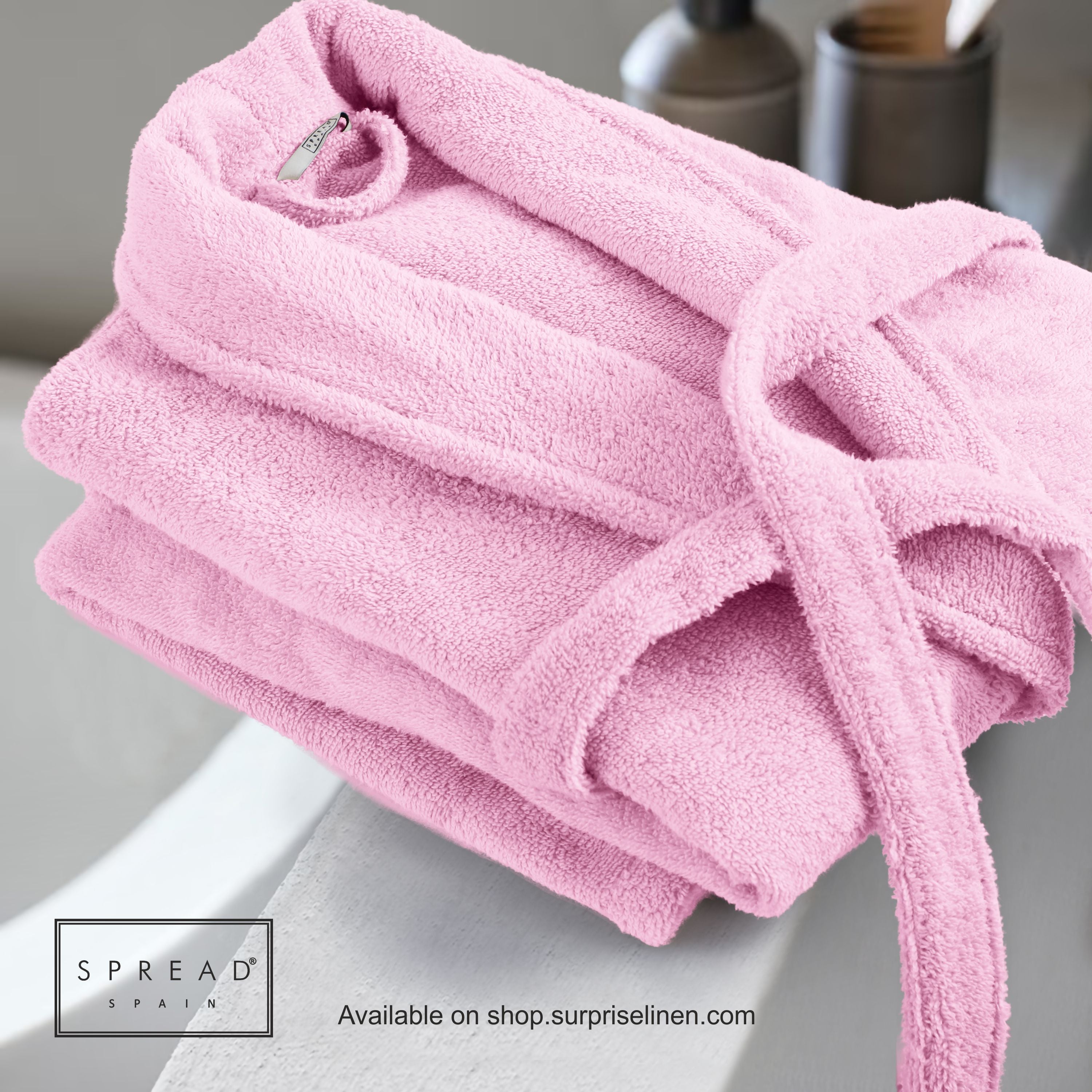 Spread Spain - Roman Bathrobe Collection Highly Absorbent & Soft Bathrobe (Pink)