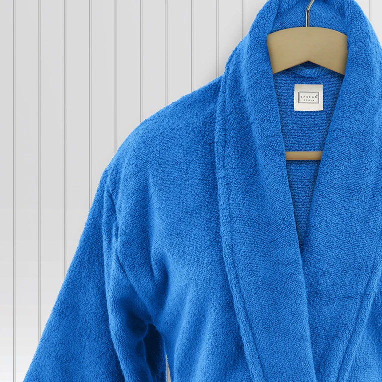 Spread Spain - Roman Bathrobe Collection Highly Absorbent & Soft Bathrobe (Azure)