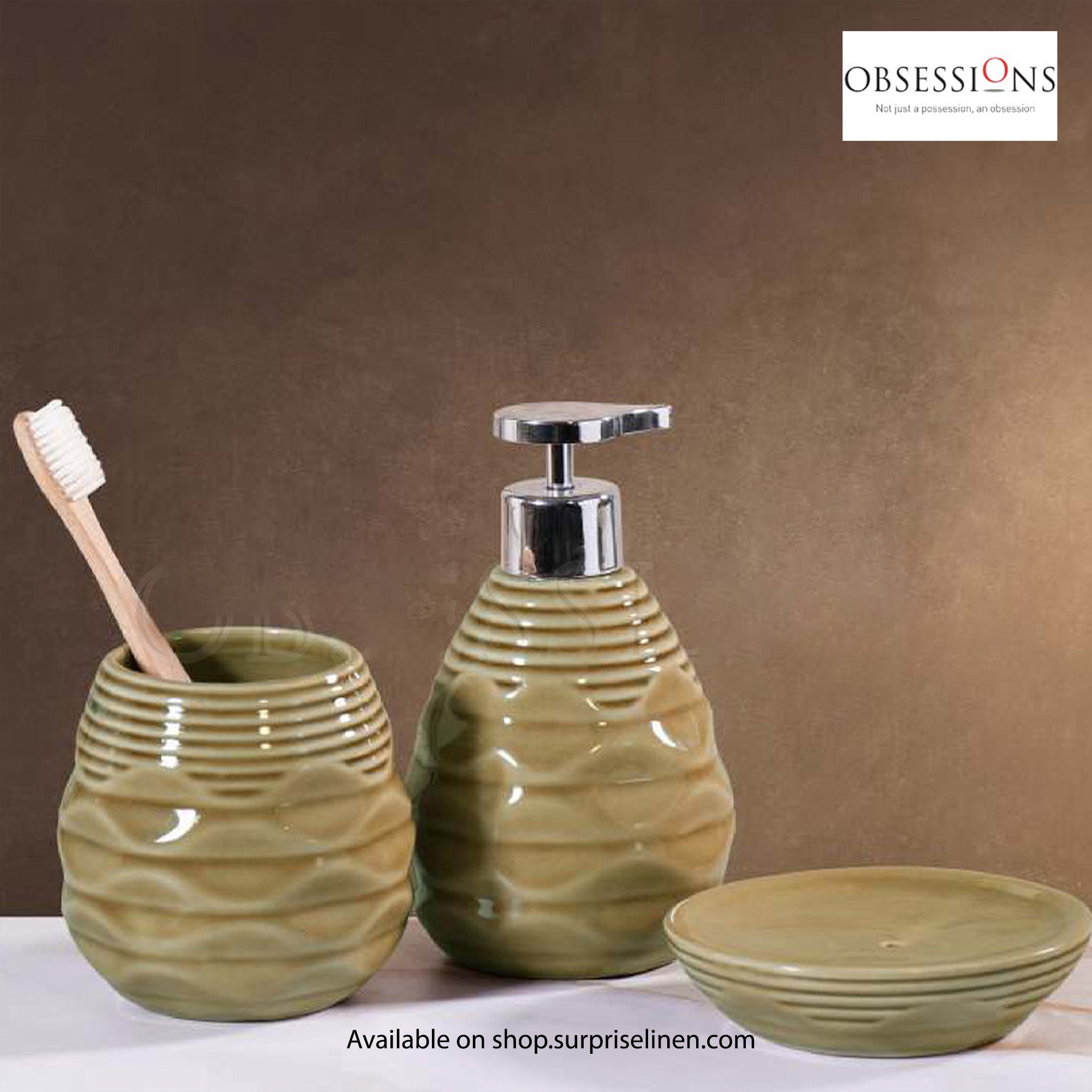 Obsessions - Earth Collection 3 Pcs Bath Set (Khaki)