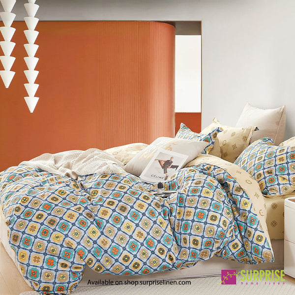 Gemine Collection by Surprise Home - Single Size 2 Pcs Bedsheet Set (Lapis)