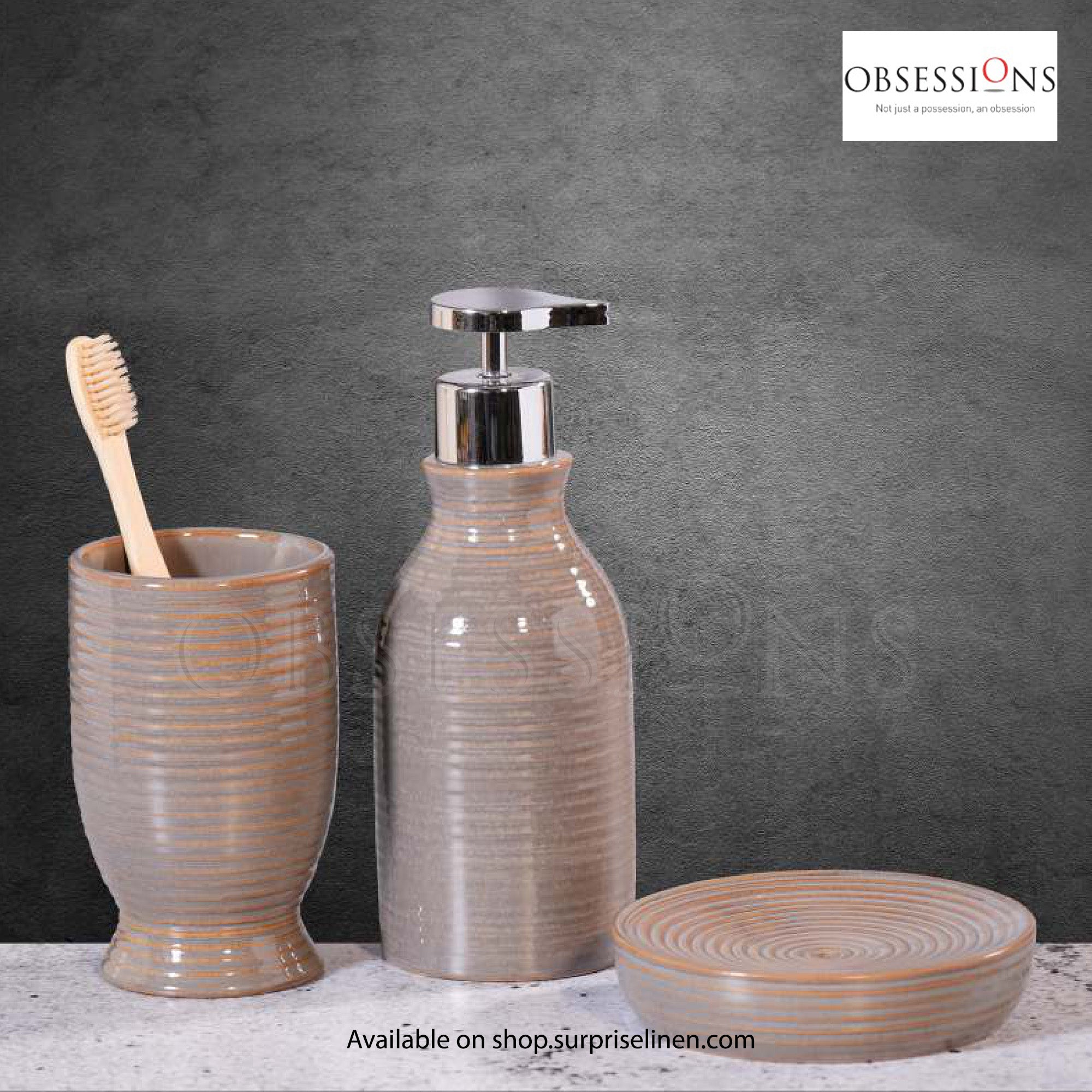 Obsessions - Earth Collection 3 Pcs Bath Set (Taupe)