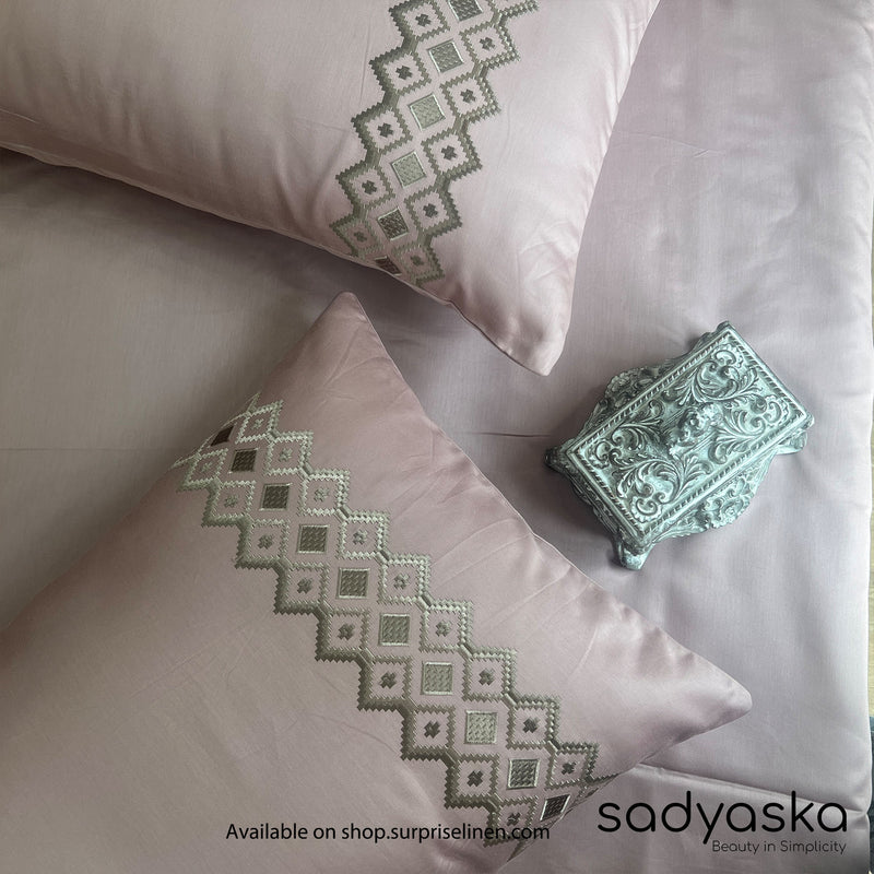Sadyaska - Diandra Collection Cotton Rich 3 Pcs Bedsheet Set (Old Rose)