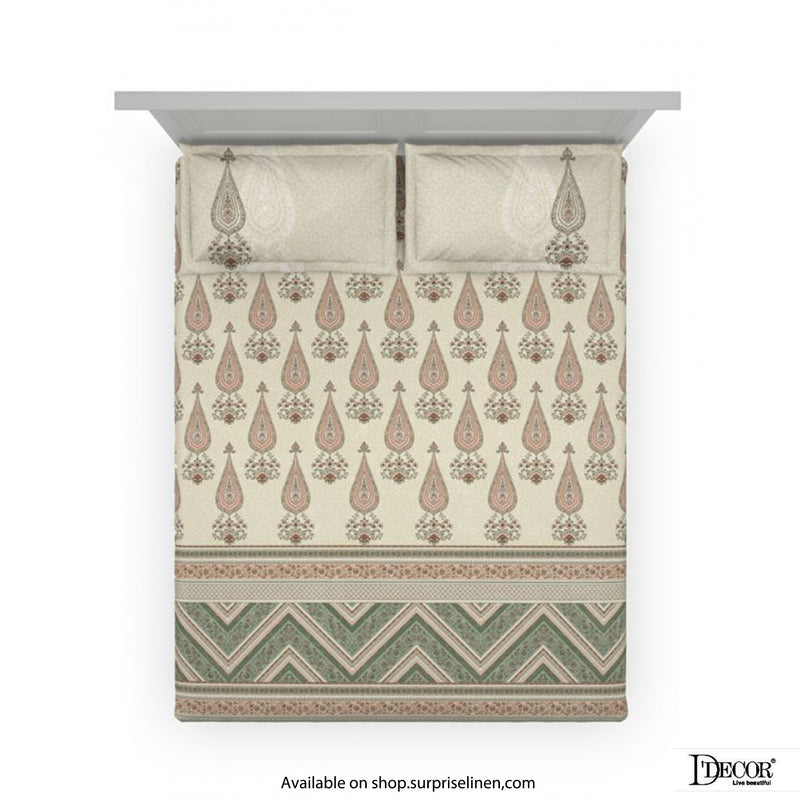 D'Decor - Ranibagh Collection 100% Cotton 3 Pcs Bedsheet Set (Amara)