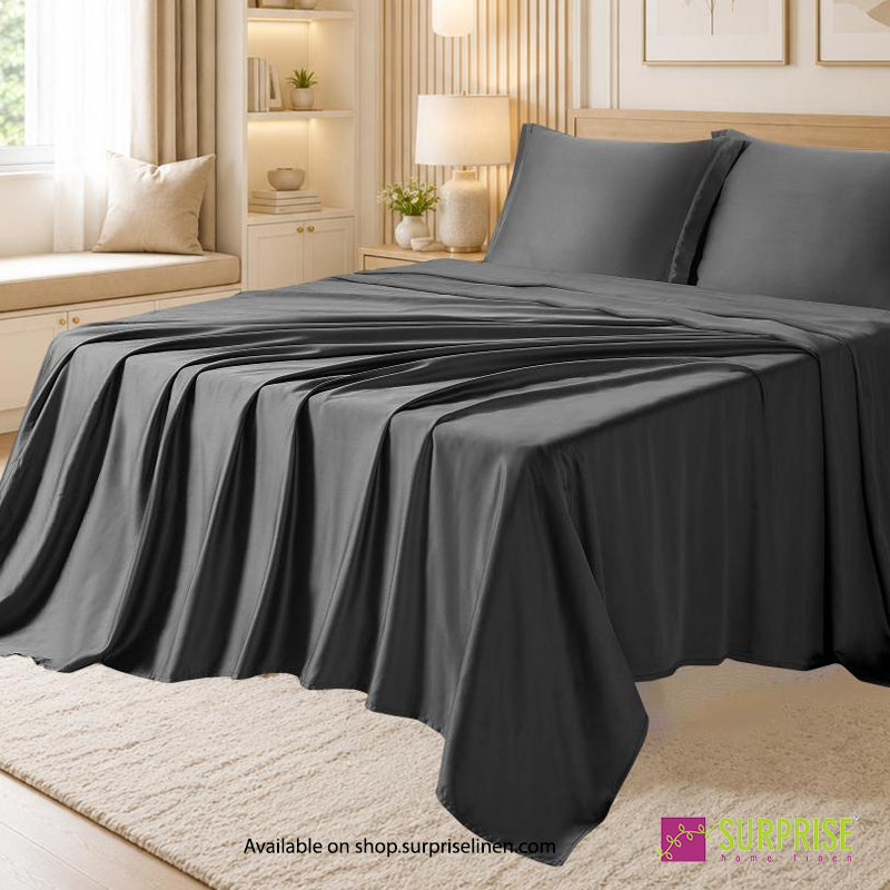 Surprise Home - Luxera Graphite Tencel Bedsheet Set