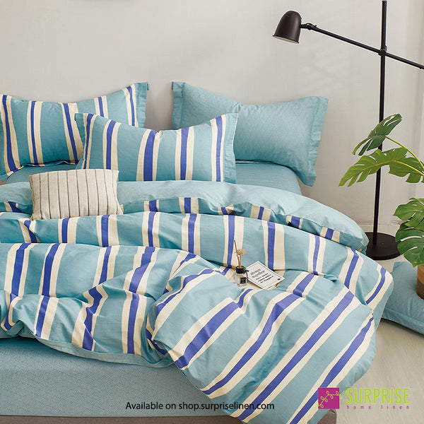 Gemine Collection by Surprise Home - Single Size 2 Pcs Bedsheet Set (Blue)