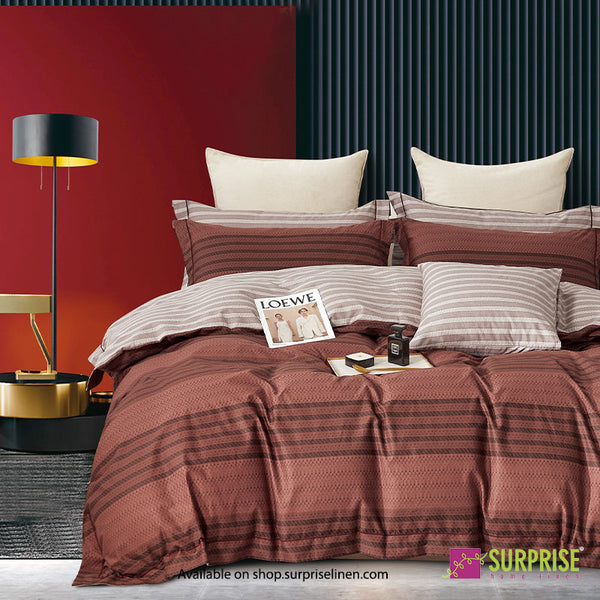 Luxury Essentials By Surprise Home - Decor Collection 400TC Organic Cotton 3 Pcs Super King Size Bedsheet (Brown)