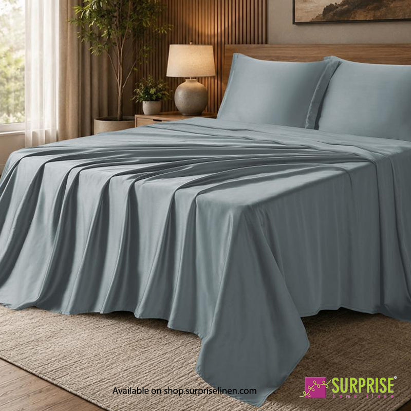 Surprise Home - Luxera Coastal Blue Tencel Bedsheet Set