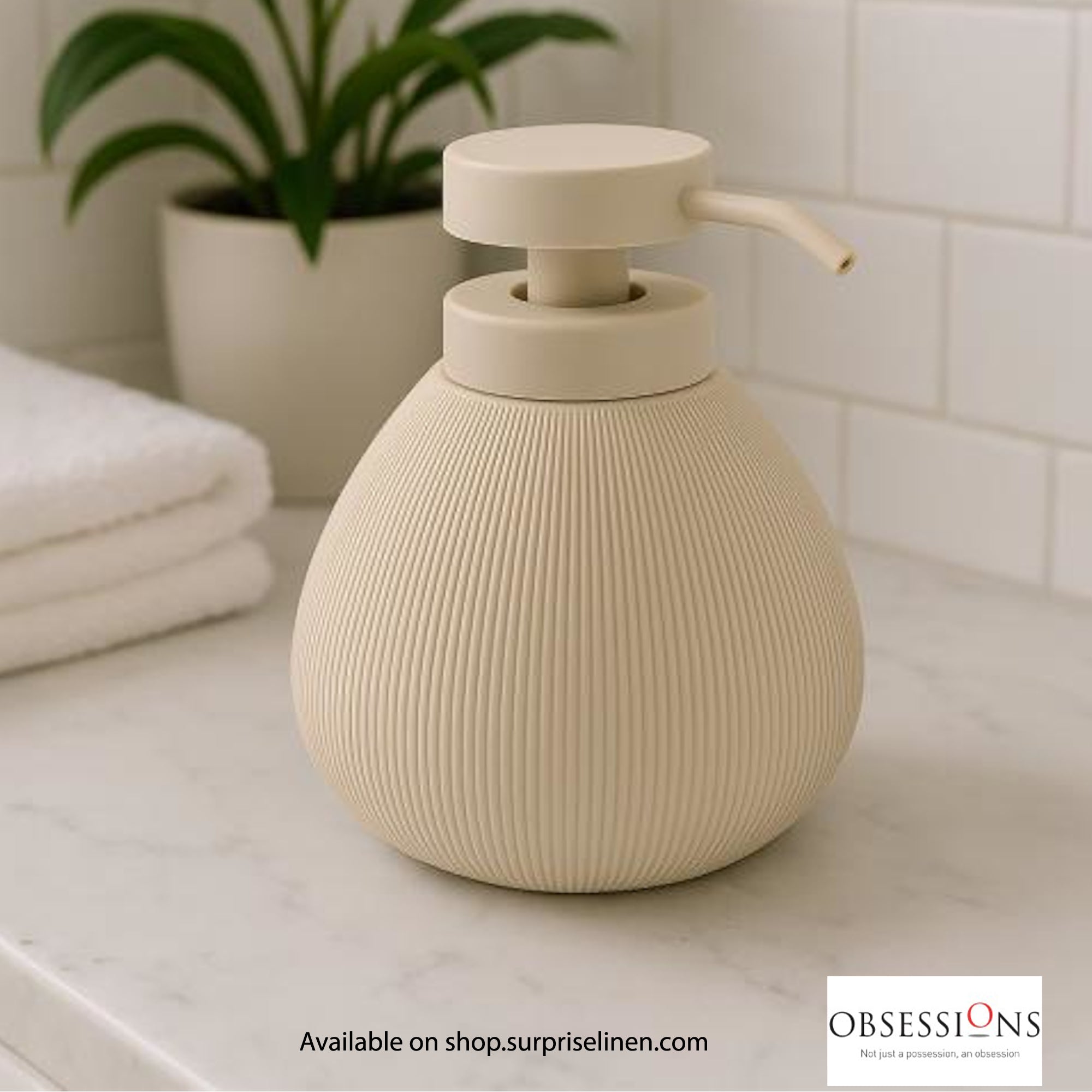 Obsessions - Caddy Collection Luxury Soap Dispenser (Cream)