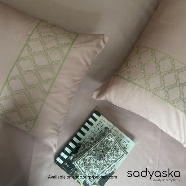 Sadyaska - Maroc Collection Cotton Rich 3 Pcs Bedsheet Set (Old Rose)