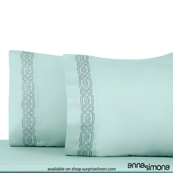 Anna Simona - Cross Stitch Bedsheet Set (Watery)