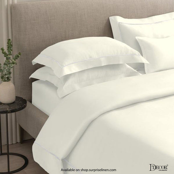 D'Decor- Urban Collection Grace White Bed Sheet Set
