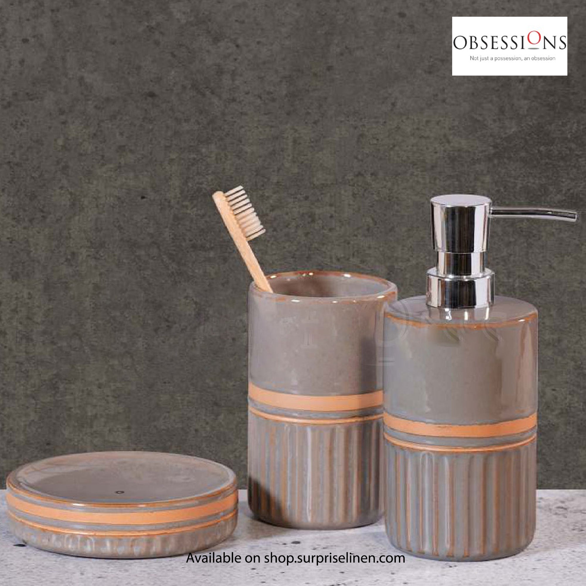 Obsessions - Earth Collection 3 Pcs Bath Set (Taupe)