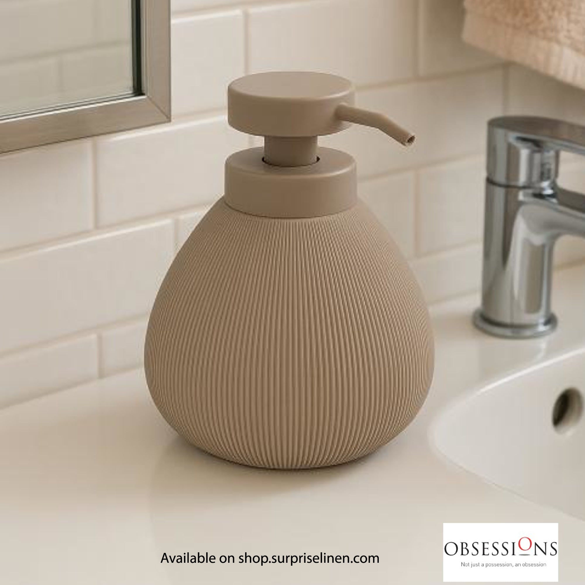 Obsessions - Caddy Collection Luxury Soap Dispenser (Beige)