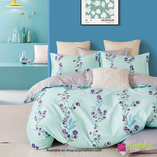 Gemine Collection by Surprise Home - Single Size 2 Pcs Bedsheet Set (Light Blue)