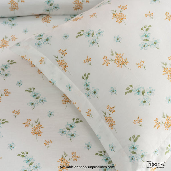 D'Decor- Vatika Bedding Collection Pastel Turquoise Bed Sheet Set