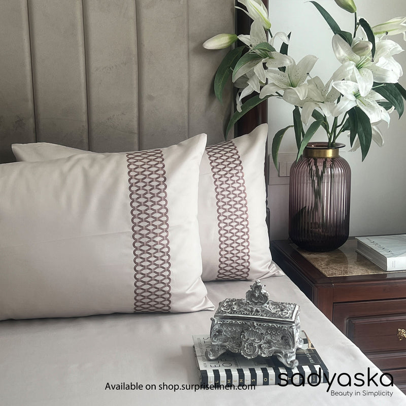 Sadyaska - Lisse Collection Cotton Rich 3 Pcs Bedsheet Set (Ivory)