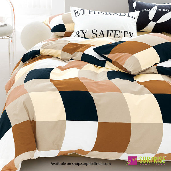 Luxury Edit by Surprise Home - Maison Collection 300TC Pure Cotton 3 Pcs Super King Size Bedsheet Set (Sepia)