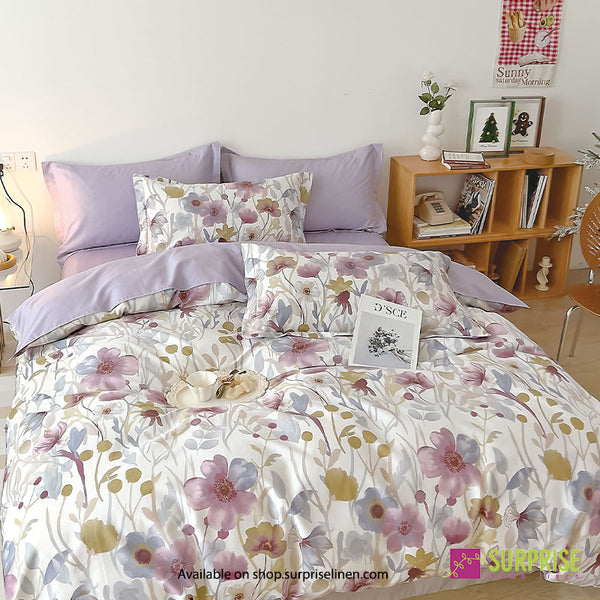 Gemine Collection by Surprise Home - Single Size 2 Pcs Bedsheet Set (Lavender)