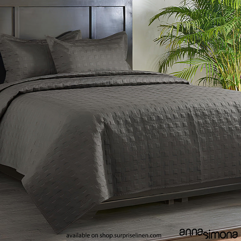 Anna Simona - Dexter Bed Cover Set (Charcoal Grey)