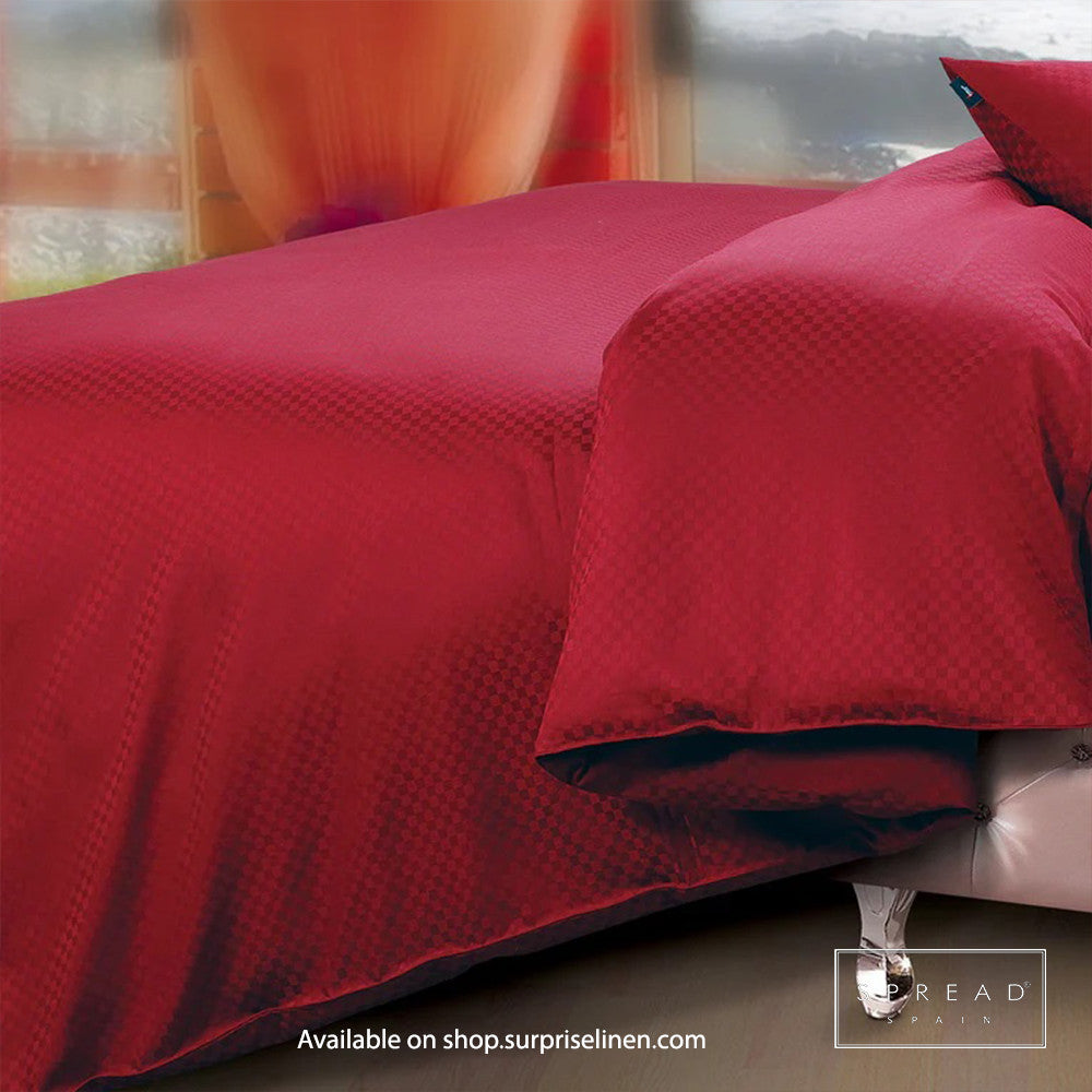 Spread Spain - Oxford Street Collection 400 Thread Count 100% Cotton Bedding Set (Burgandy)