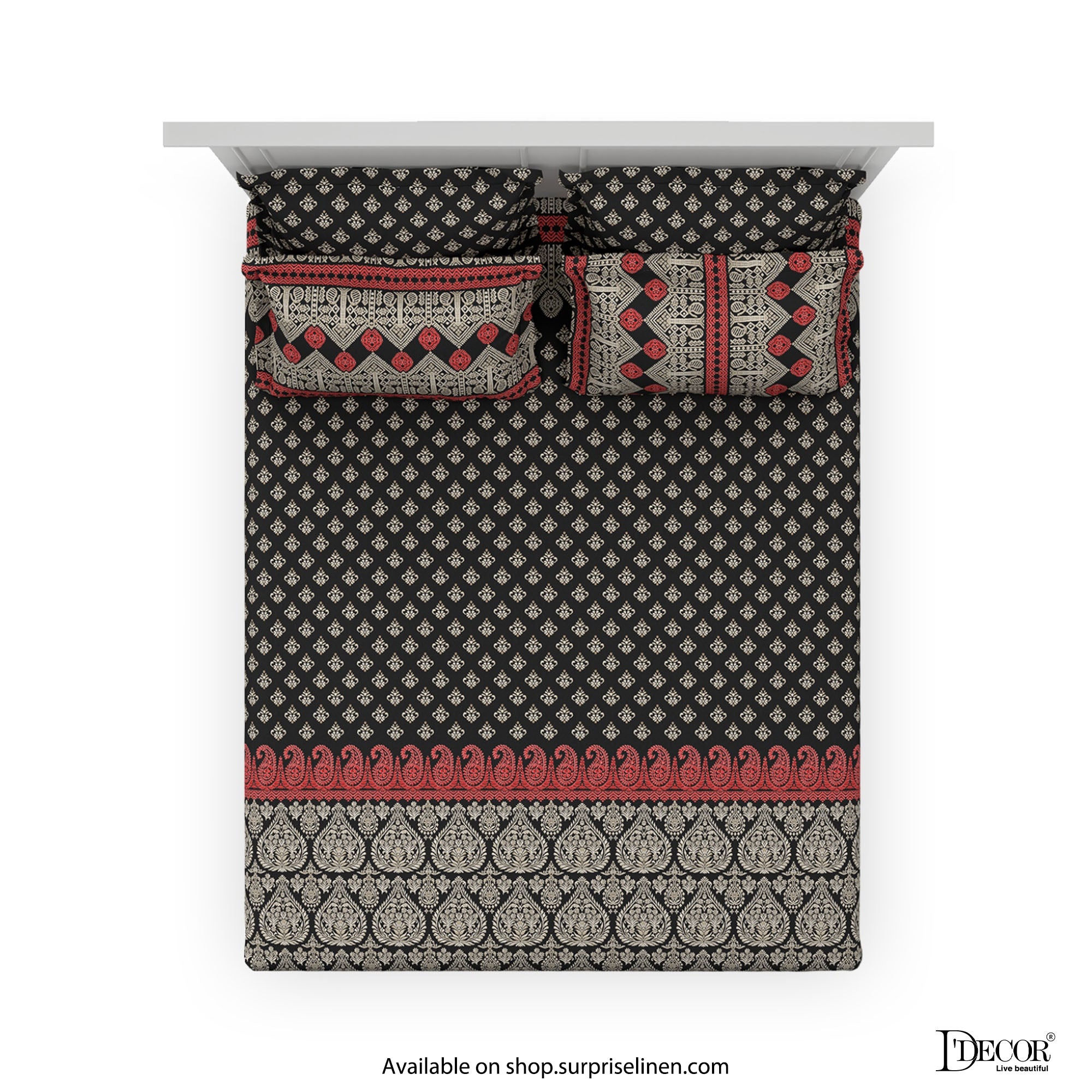 D'Decor - Mekhala Collection Pirate Black Bed Sheet Set