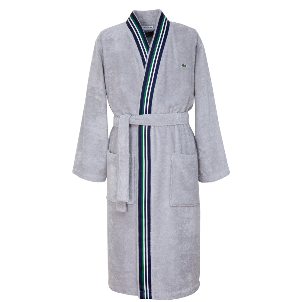 Lacoste - Club Bathrobes / Kimonos in 400 GSM 100% Organic Cotton (Gris)