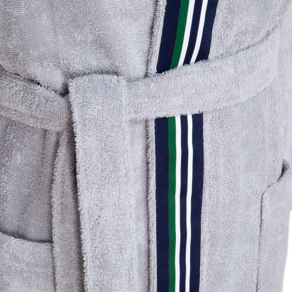 Lacoste - Club Bathrobes / Kimonos in 400 GSM 100% Organic Cotton (Gris)