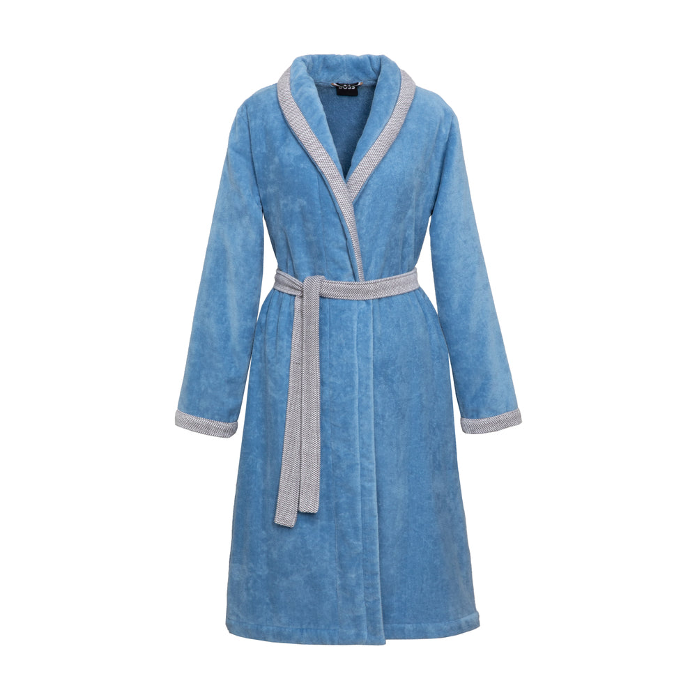 Hugo Boss - Lord 380 GSM 100% Cotton Velvet Bathrobe (Sky)