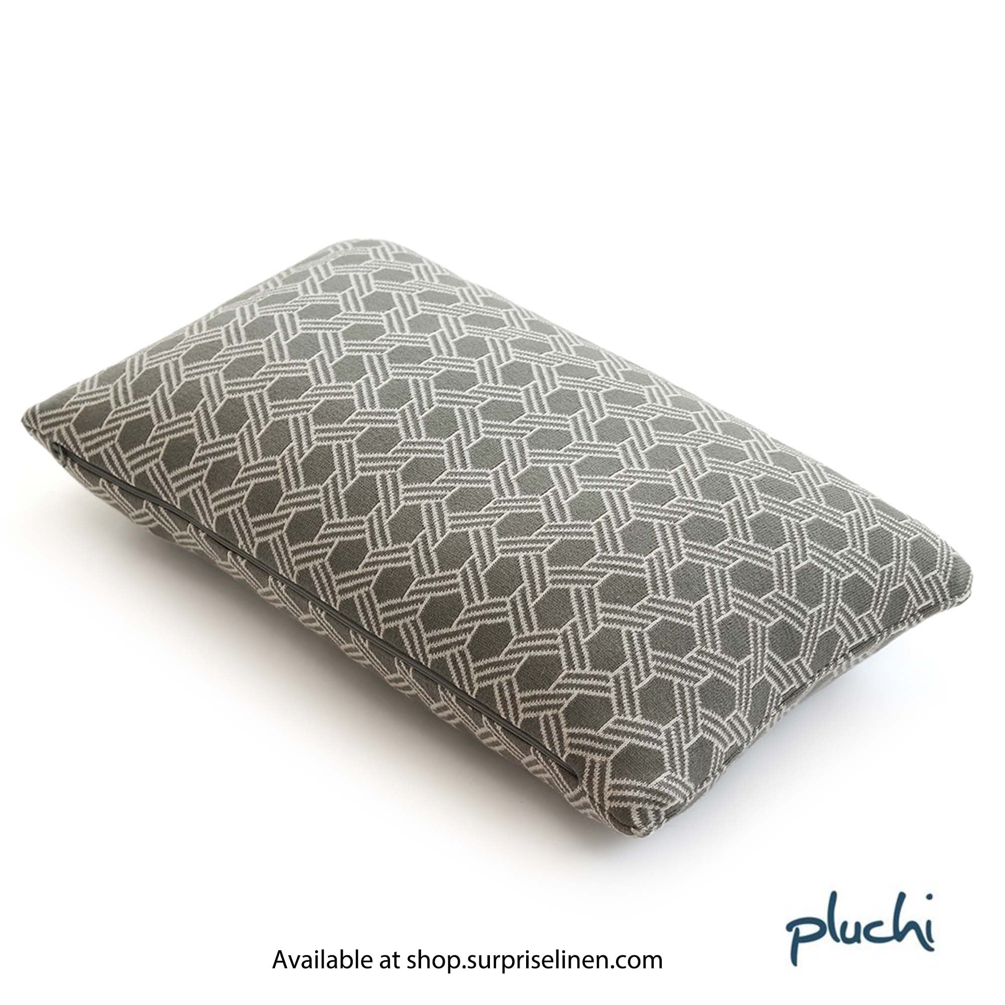 Pluchi - Geometric 30 x 50  cm Cushion Cover (Fossil)