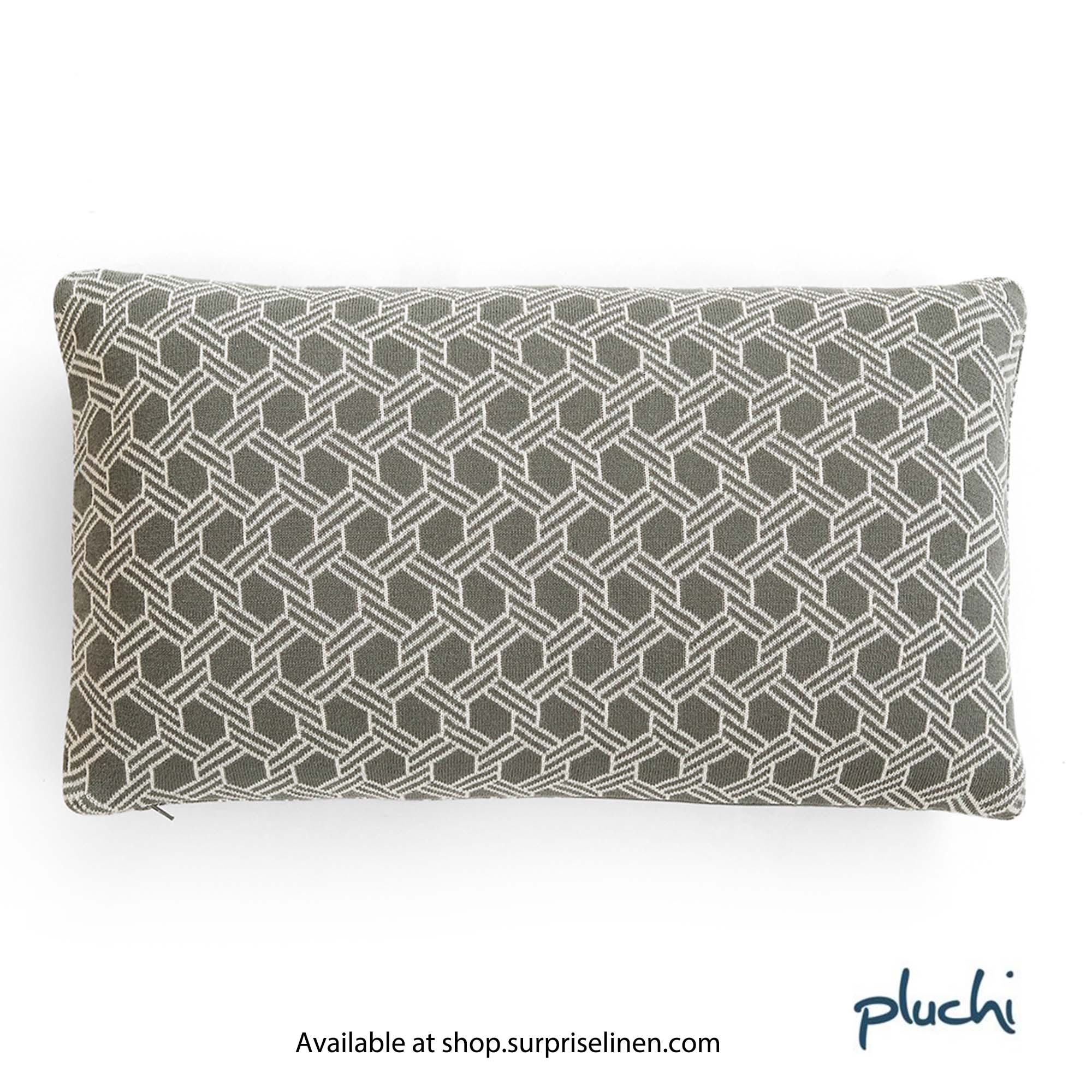 Pluchi - Geometric 30 x 50  cm Cushion Cover (Fossil)