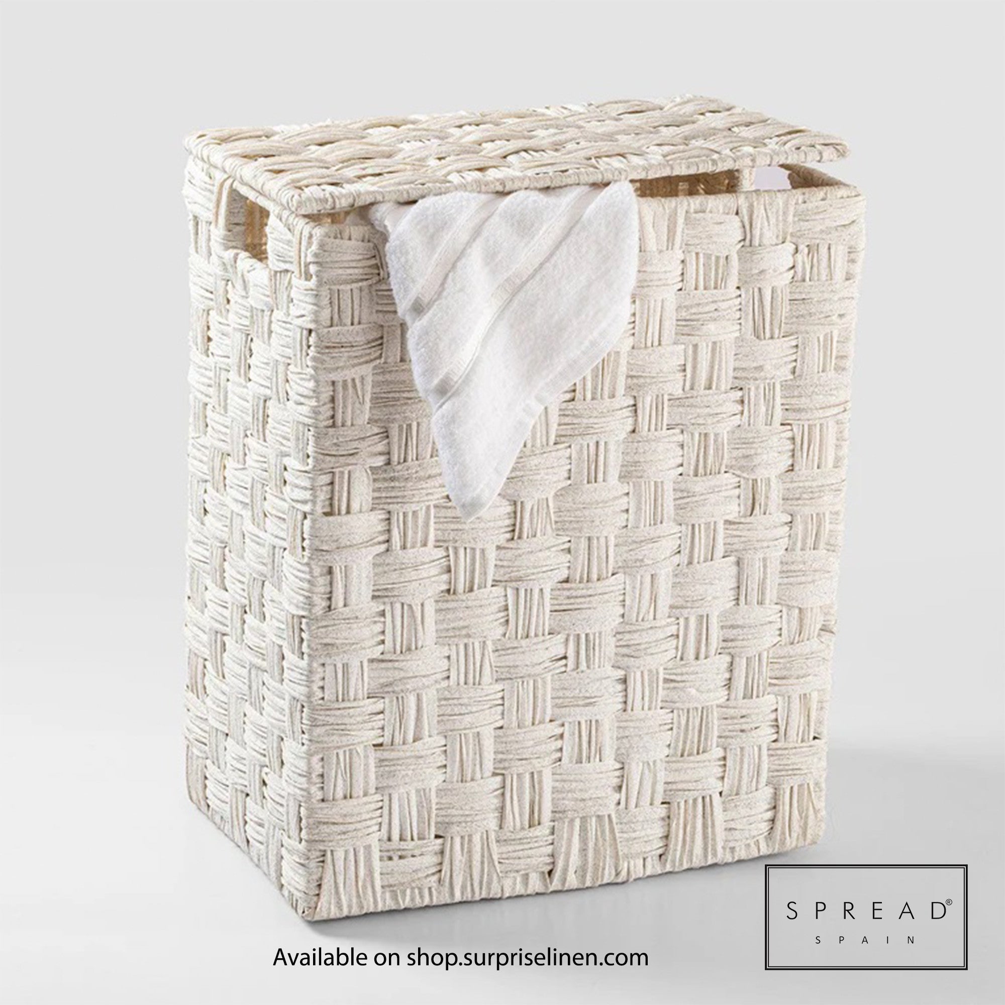 Spread Spain - Waterproof & Moisture Proof Synthetic Rattan Criss Cross 3 Pc Storage Set (Off White)