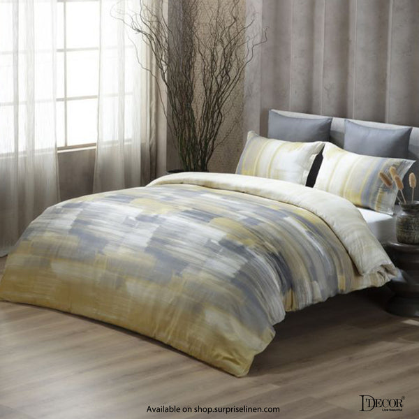 D'Decor- Cherish Collection Golden Yellow Bed Sheet Set