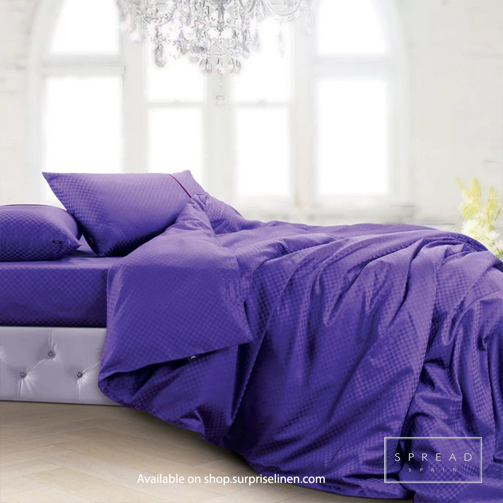 Spread Spain - Oxford Street Collection 400 Thread Count 100% Cotton Bedding Set (Dark Purple)