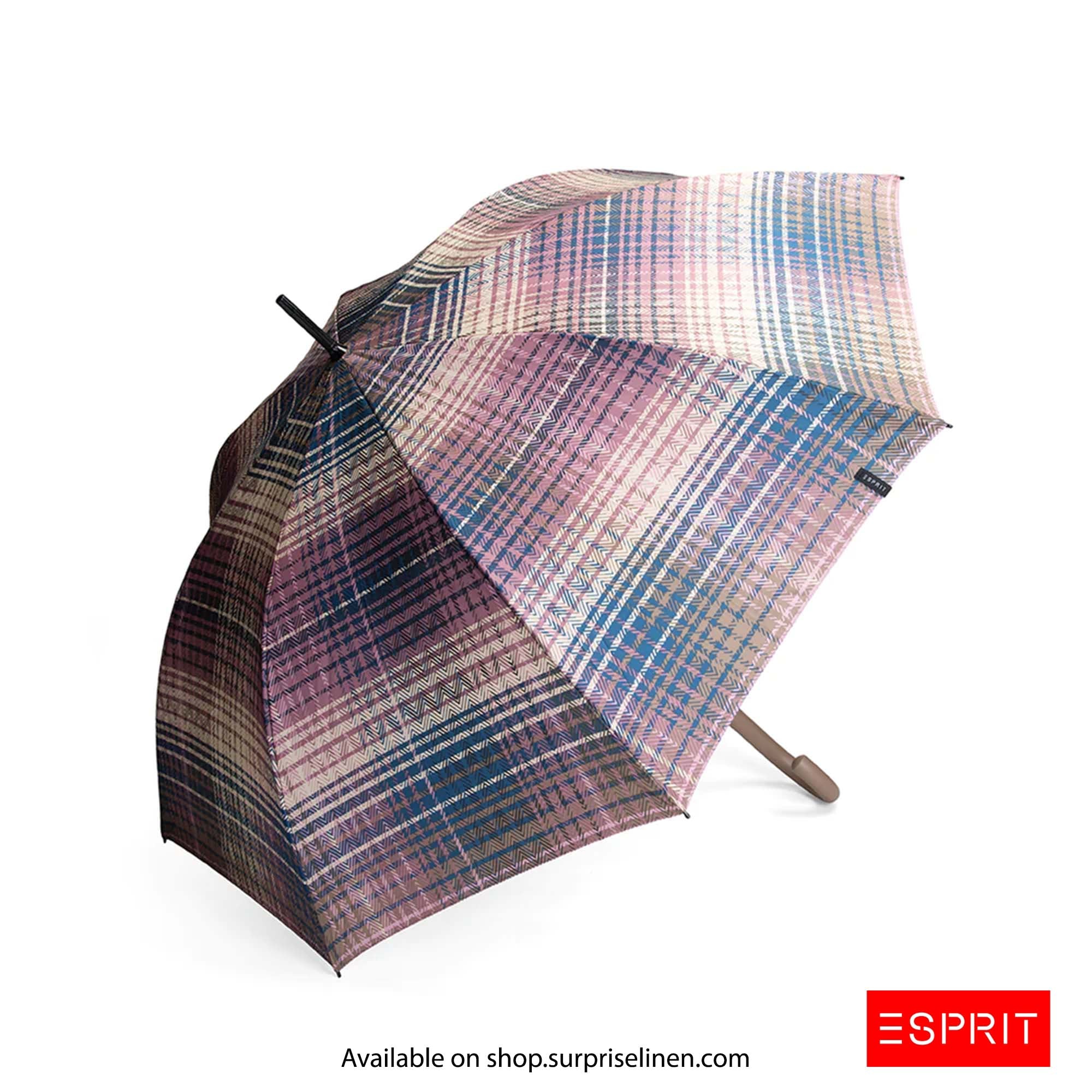 Esprit - Abstract Collection Long AC Umbrella (Dusky Orchid Checks)