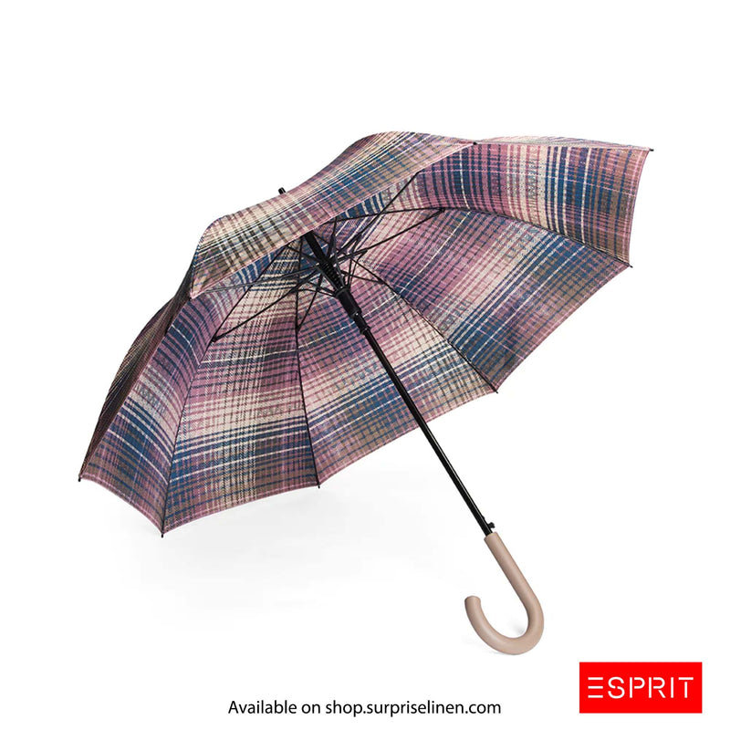 Esprit - Abstract Collection Long AC Umbrella (Dusky Orchid Checks)