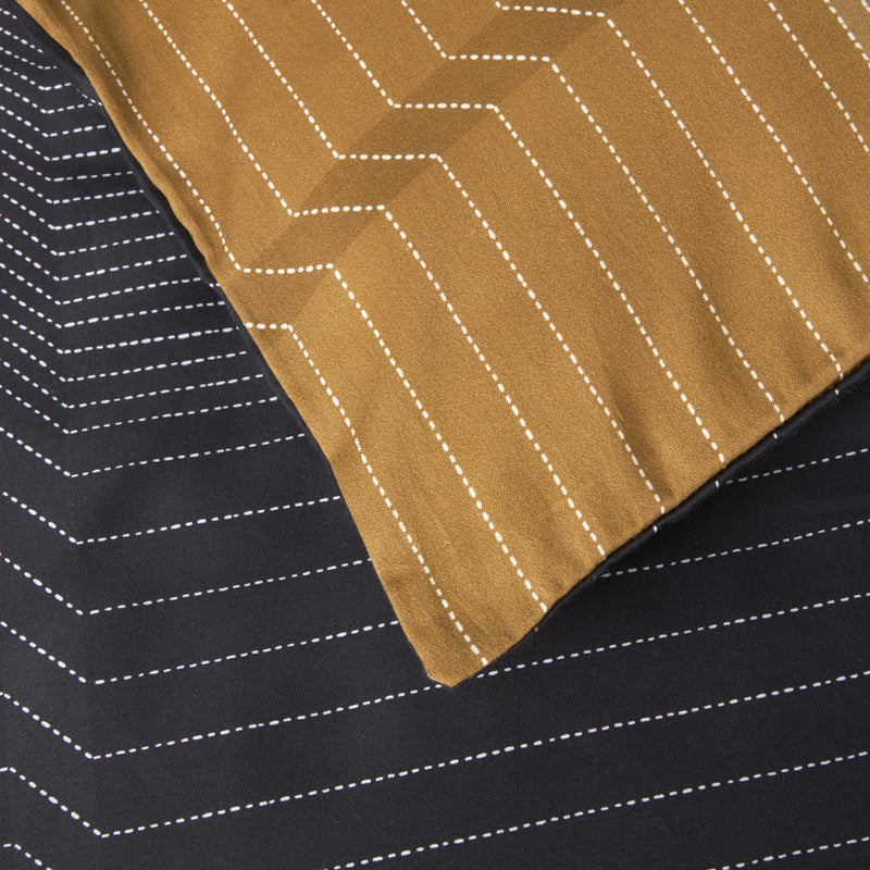 Hugo Boss - Tennis Stripes 300 TC Cotton Sateen Duvet Cover (Black)