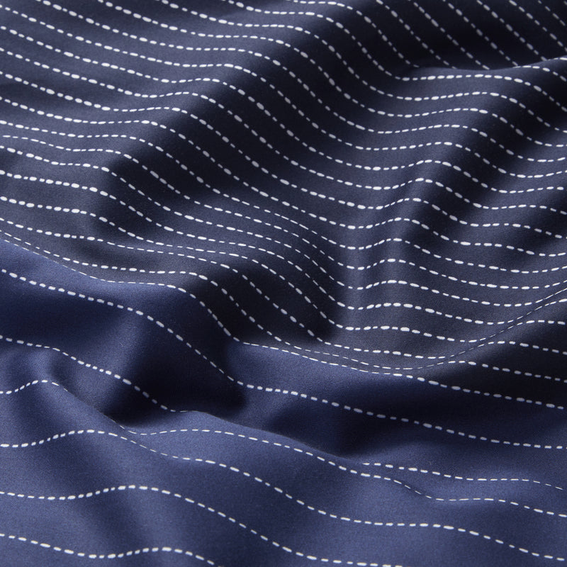 Hugo Boss - Tennis Stripes 300 TC Cotton Sateen Bed sheet Set (Navy)